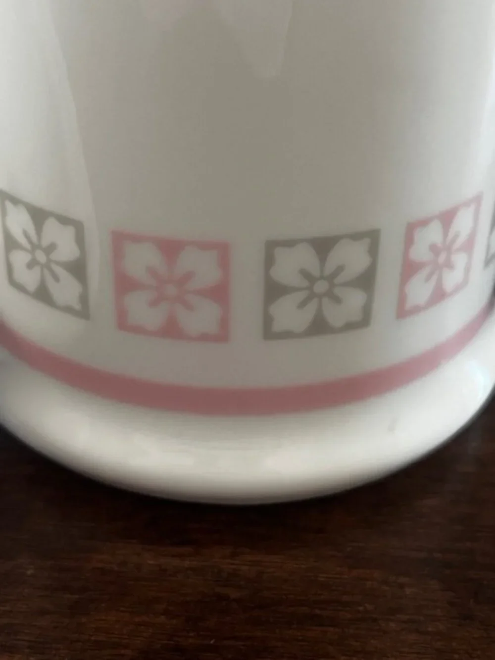 Ceramic Storage Container Pink Gray White